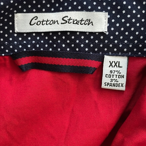 red cotton long sleeve button down shirt French cuffs women’s XXL New - Picture 8 of 9